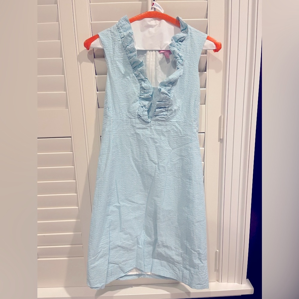 Seersucker mint and white Lilly Pulitzer dress!